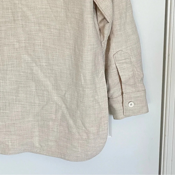 Banana Republic Canvas Shirt Jacket shacket cream 29819 - Picture 12 of 16